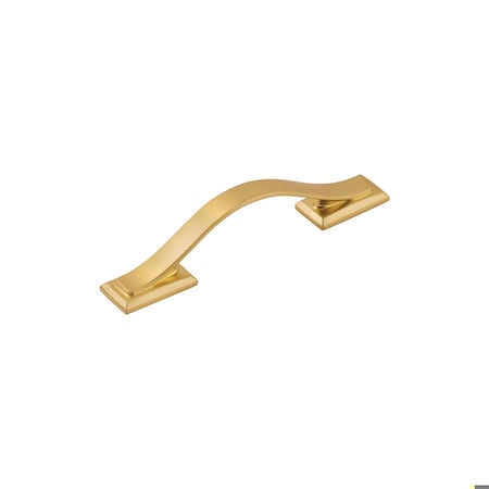 Hickory Hardware Dover Collection Pull 3 Inch Center to Center Brushed Golden Brass Finish H078770BGB